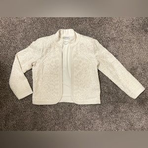 ZARA WOMAN, premium denim collection, bedazzled long sleeve jacket, size M